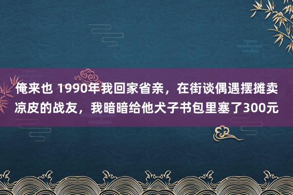 俺来也 1990年我回家省亲，在街谈偶遇摆摊卖凉皮的战友，我暗暗给他犬子书包里塞了300元