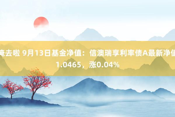 俺去啦 9月13日基金净值：信澳瑞享利率债A最新净值1.0465，涨0.04%