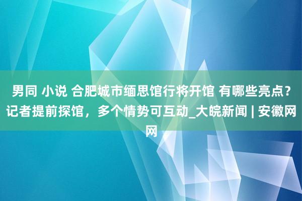 男同 小说 合肥城市缅思馆行将开馆 有哪些亮点？记者提前探馆，多个情势可互动_大皖新闻 | 安徽网