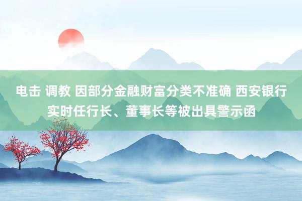 电击 调教 因部分金融财富分类不准确 西安银行实时任行长、董事长等被出具警示函