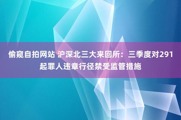 偷窥自拍网站 沪深北三大来回所：三季度对291起罪人违章行径禁受监管措施