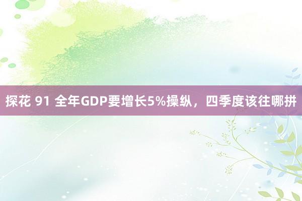 探花 91 全年GDP要增长5%操纵，四季度该往哪拼