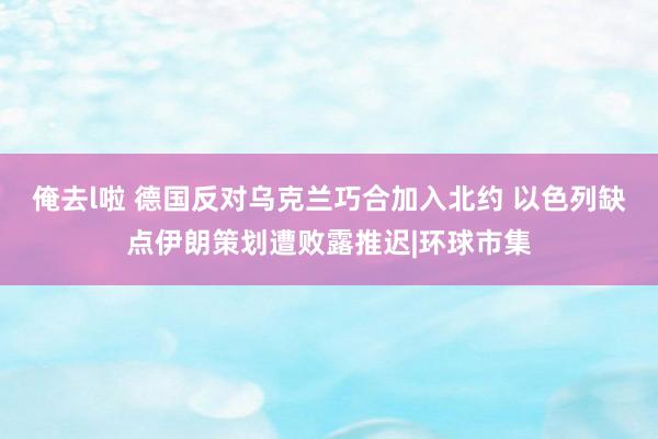 俺去l啦 德国反对乌克兰巧合加入北约 以色列缺点伊朗策划遭败露推迟|环球市集