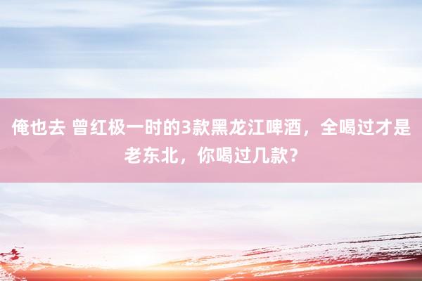 俺也去 曾红极一时的3款黑龙江啤酒，全喝过才是老东北，你喝过几款？