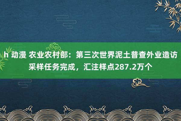 h 动漫 农业农村部：第三次世界泥土普查外业造访采样任务完成，汇注样点287.2万个