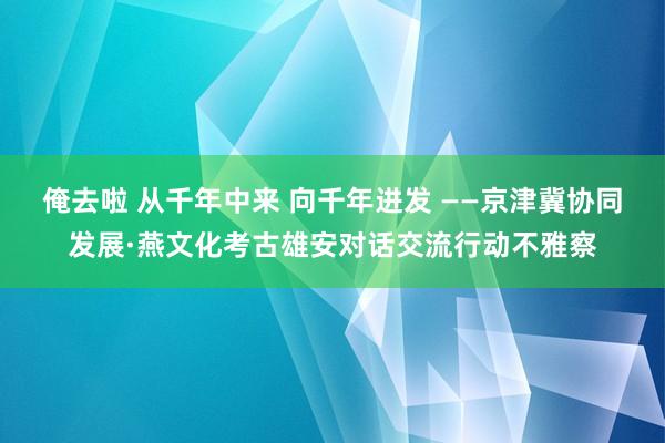 俺去啦 从千年中来 向千年进发 ——京津冀协同发展·燕文化考古雄安对话交流行动不雅察