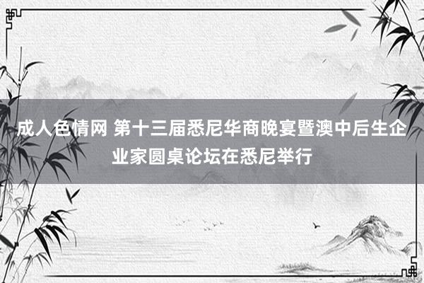 成人色情网 第十三届悉尼华商晚宴暨澳中后生企业家圆桌论坛在悉尼举行