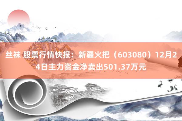 丝袜 股票行情快报：新疆火把（603080）12月24日主力资金净卖出501.37万元