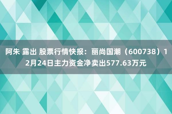 阿朱 露出 股票行情快报：丽尚国潮（600738）12月24日主力资金净卖出577.63万元