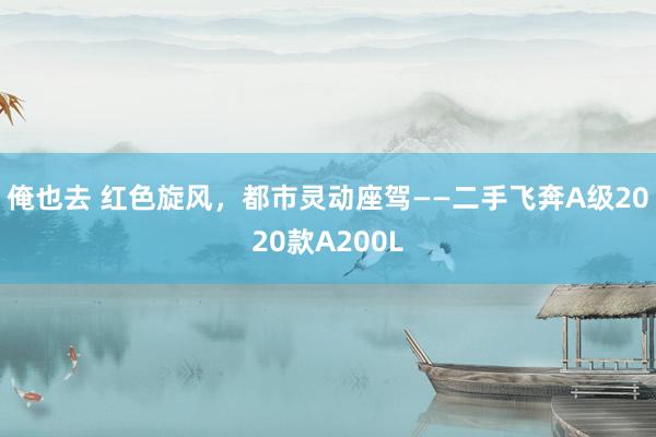 俺也去 红色旋风，都市灵动座驾——二手飞奔A级2020款A200L