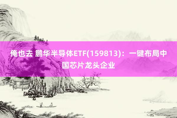 俺也去 鹏华半导体ETF(159813)：一键布局中国芯片龙头企业