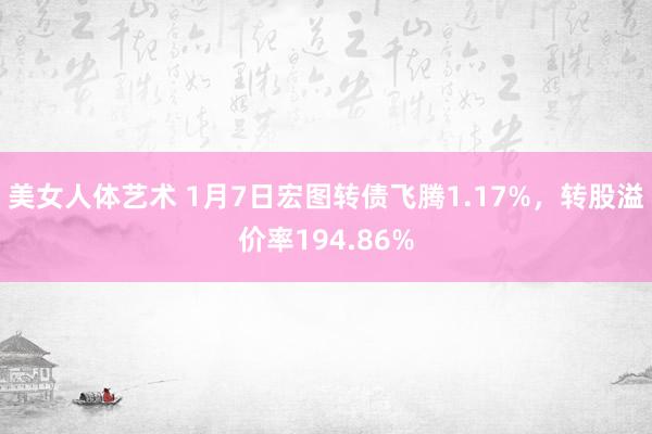 美女人体艺术 1月7日宏图转债飞腾1.17%，转股溢价率194.86%